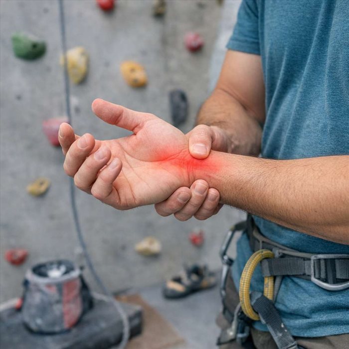 Tendons du poignet enflammés chez les grimpeurs : causes