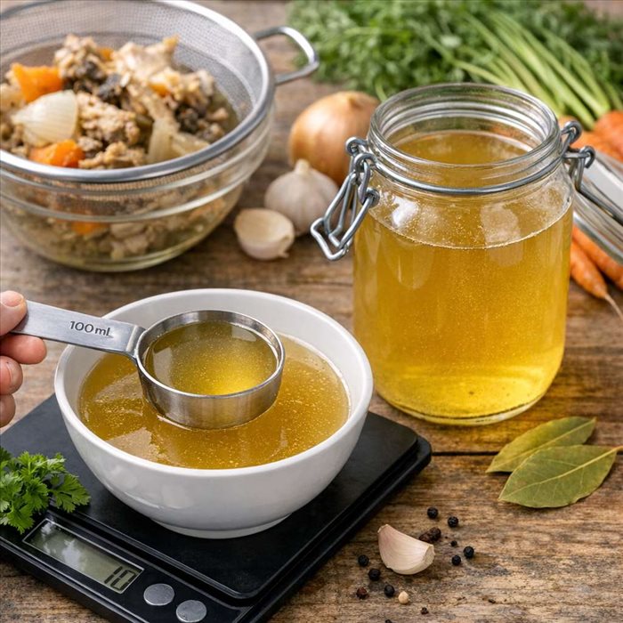 Comment calculer les calories d’un bouillon maison filtré ?