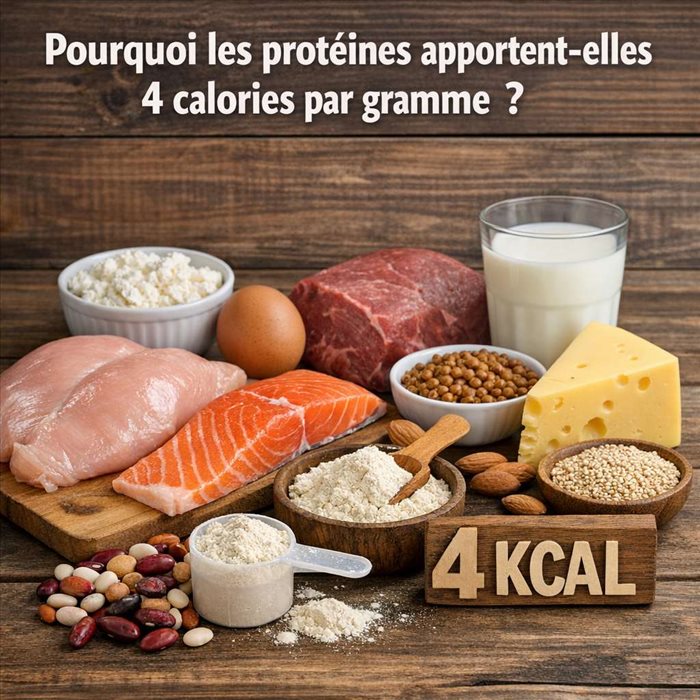 Pourquoi les protéines apportent-elles 4 calories par gramme ?