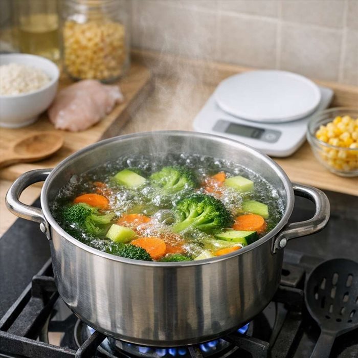 Calories perdues dans l’eau de cuisson : comment les estimer